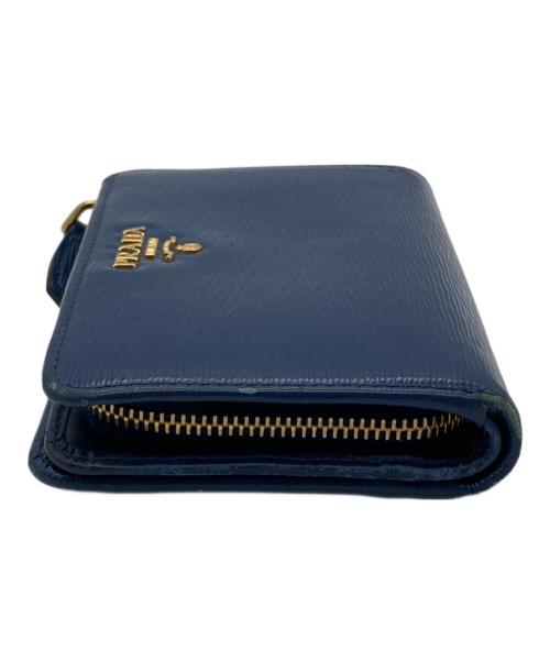 PRADA（プラダ）PRADA (プラダ) 2つ折り財布 ブルーの古着・服飾アイテム