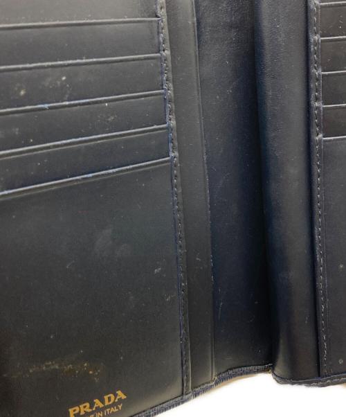 PRADA（プラダ）PRADA (プラダ) 2つ折り財布 ブルーの古着・服飾アイテム
