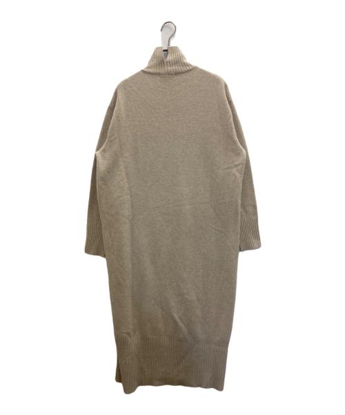 icB（アイシービー）icB (アイシービー) ソフトカシミヤハイネックニットワンピース ベージュ サイズ:Sの古着・服飾アイテム
