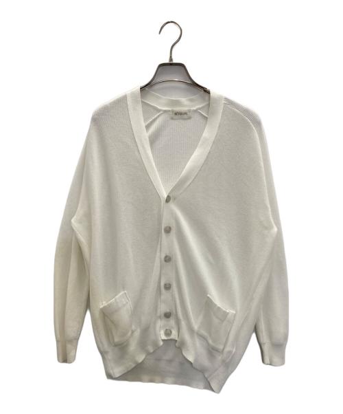 BETOUPE（ベトゥープ）BETOUPE (ベトゥープ) Vネックカーディガン ホワイト サイズ:SIZE　FREEの古着・服飾アイテム