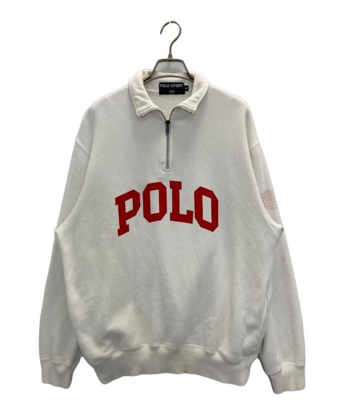 POLO SPORT（ポロスポーツ）POLO SPORT (ポロスポーツ) ”POLO”PRINT H/Z SWEAT ホワイト サイズ:Mの古着・服飾アイテム