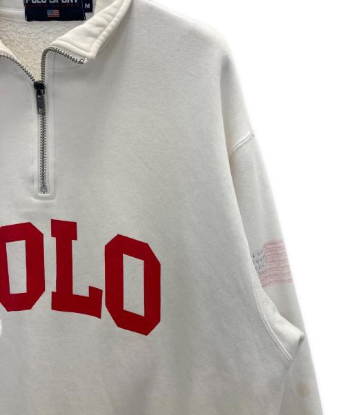 POLO SPORT（ポロスポーツ）POLO SPORT (ポロスポーツ) ”POLO”PRINT H/Z SWEAT ホワイト サイズ:Mの古着・服飾アイテム