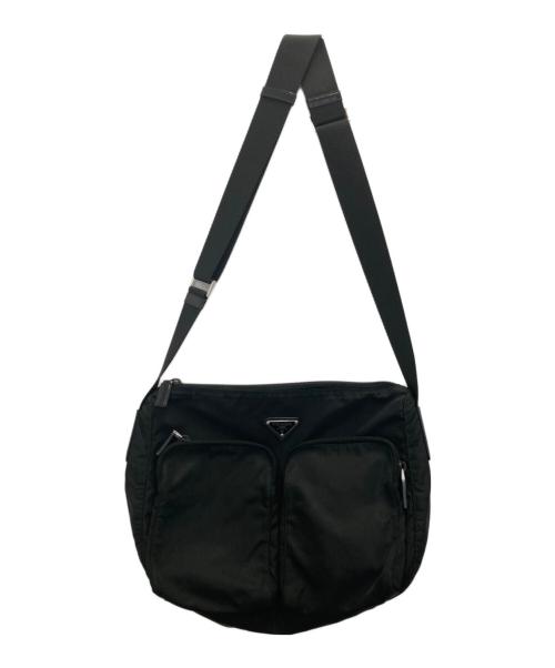 PRADA（プラダ）PRADA (プラダ) ナイロンショルダーバッグ ブラックの古着・服飾アイテム