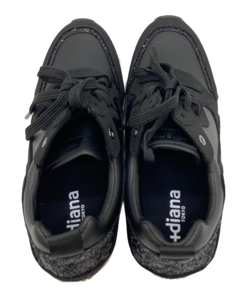+diana tokyo（プラスダイアナ）+diana tokyo (プラスダイアナ) ウェッジソールスニーカー ブラック サイズ:24の古着・服飾アイテム
