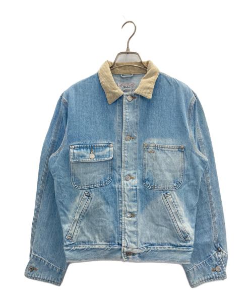 POLO RALPH LAUREN（ポロ・ラルフローレン）POLO RALPH LAUREN (ポロ・ラルフローレン) インディアンヘッド デニムジャケット ブルー サイズ:Lの古着・服飾アイテム