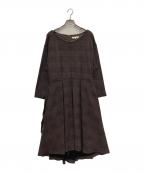 KUMIKYOKUクミキョク）の古着「ベルト付ワンピース」｜ブラウン