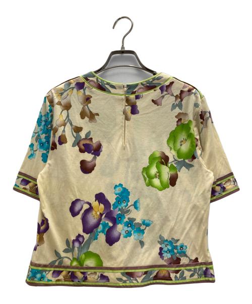 LEONARD（レオナール）LEONARD (レオナール) フラワープリントS/Sカットソー ベージュ サイズ:Ⅿの古着・服飾アイテム