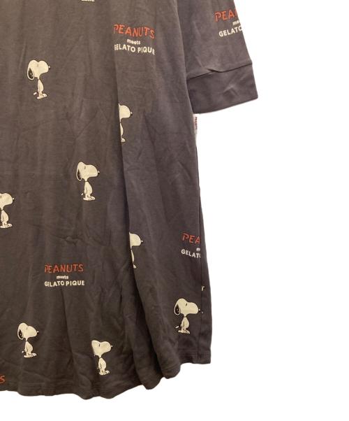 gelato pique（ジェラートピケ）gelato pique (ジェラートピケ) PEANUTS (ピーナッツ) SNOOPY柄ワンピース チャコールグレー サイズ:SIZE　FREEの古着・服飾アイテム