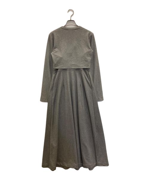 COCODEAL（ココディール）COCODEAL (ココディール) 裏毛コンパクトカーデ×キャミワンピース グレー サイズ:2の古着・服飾アイテム