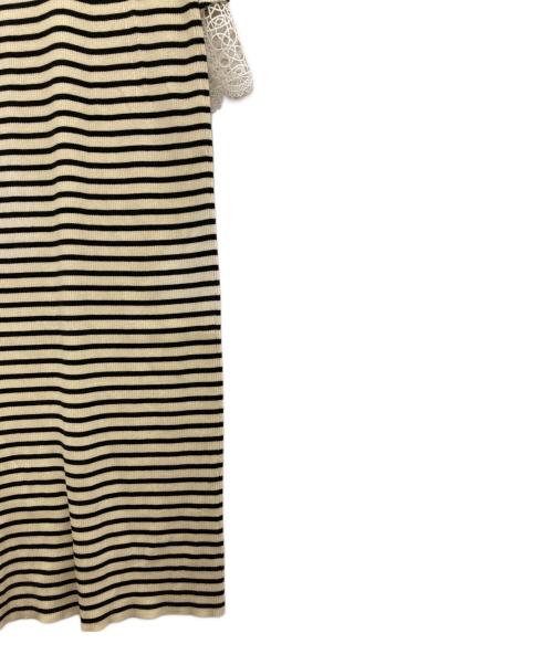 Lily Brown（リリーブラウン）Lily Brown (リリーブラウン) レースカラーニットワンピース アイボリー サイズ:SIZE　FREEの古着・服飾アイテム