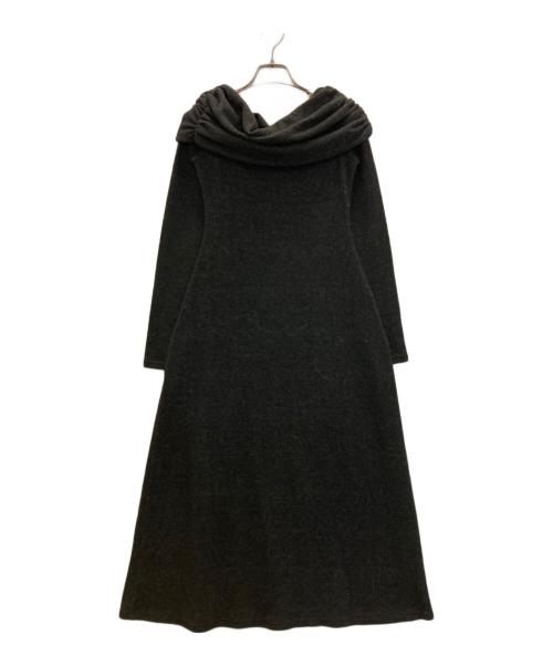 Snidel（スナイデル）Snidel (スナイデル) ブラッシュドカットオフショルワンピース ブラック サイズ:表記無しの古着・服飾アイテム