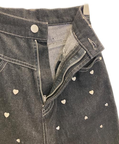 willfully（ウィルフリー）willfully (ウィルフリー) heart rivet & embroidery denim PT インディゴ サイズ:Sの古着・服飾アイテム