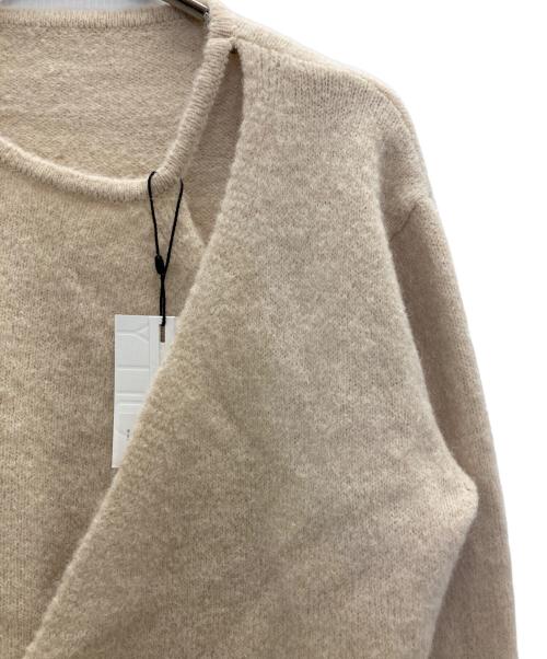 willfully（ウィルフリー）willfully (ウィルフリー) asymmetry cachecoeur hollow out knit ベージュ サイズ:FREE 未使用品の古着・服飾アイテム