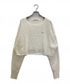 COCODEALココディール）の古着「ケーブルweek刺繍ニット」｜ホワイト