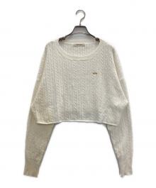 COCODEAL（ココディール）の古着「ケーブルweek刺繍ニット」｜ホワイト