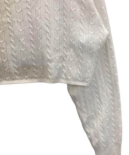 COCODEAL（ココディール）COCODEAL (ココディール) ケーブルweek刺繍ニット ホワイト サイズ:Ⅿの古着・服飾アイテム