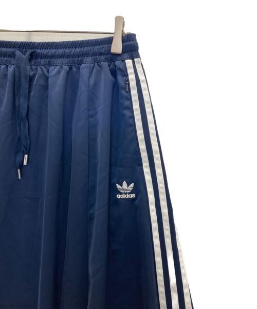adidas（アディダス）adidas (アディダス) ロング サテン スカート ネイビー サイズ:２XLの古着・服飾アイテム