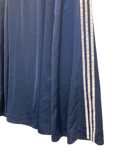 adidas（アディダス）adidas (アディダス) ロング サテン スカート ネイビー サイズ:２XLの古着・服飾アイテム