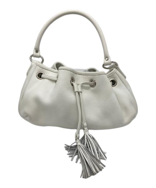 BARNEYS NEWYORK（バーニーズ・ニューヨーク）BARNEYS NEWYORK (バーニーズ・ニューヨーク) フリンジレザーワンショルダーバッグ ホワイトの古着・服飾アイテム