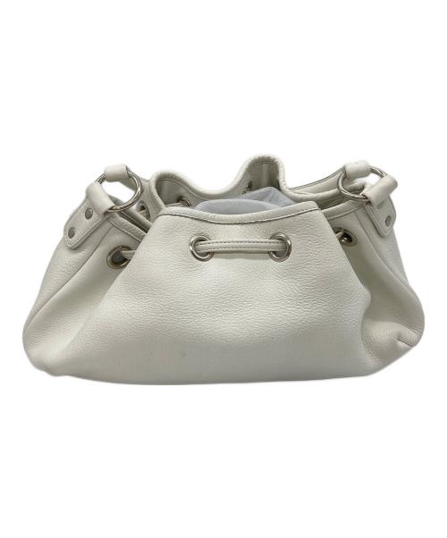 BARNEYS NEWYORK（バーニーズ・ニューヨーク）BARNEYS NEWYORK (バーニーズ・ニューヨーク) フリンジレザーワンショルダーバッグ ホワイトの古着・服飾アイテム