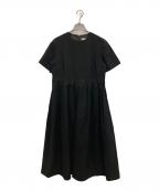 Rアール）の古着「リネン混ワンピース」｜ブラック
