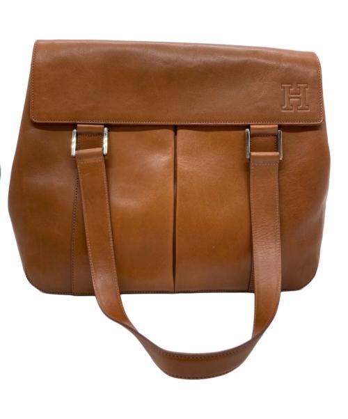 HIROFU（ヒロフ）HIROFU (ヒロフ) レザートートバッグ ブラウンの古着・服飾アイテム