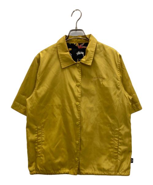 stussy（ステューシー）stussy (ステューシー) 半袖コーチジャケット イエロー サイズ:Ⅿの古着・服飾アイテム