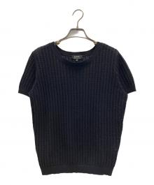 A.P.C.（アーペーセー）の古着「リネン混メッシュカットソー」｜ネイビー