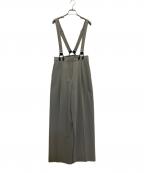 CLANEクラネ）の古着「Suspender Wide Pants（サスペンダーワイドパンツ）」｜ベージュ