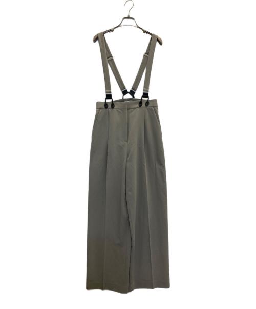 CLANE（クラネ）CLANE (クラネ) Suspender Wide Pants（サスペンダーワイドパンツ） ベージュ サイズ:2の古着・服飾アイテム