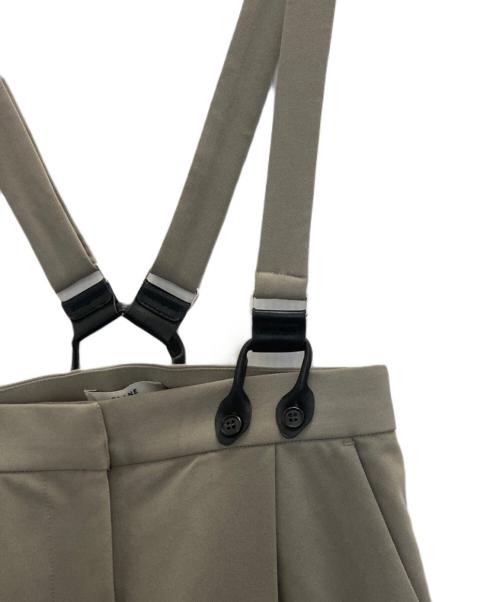 CLANE（クラネ）CLANE (クラネ) Suspender Wide Pants（サスペンダーワイドパンツ） ベージュ サイズ:2の古着・服飾アイテム