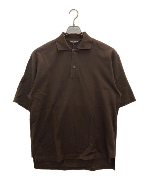 AURALEE（オーラリー）AURALEE (オーラリー) SUPER FINE COTTON SALT SHRINK PIQUE BIG POLO ブラウン サイズ:4の古着・服飾アイテム