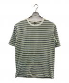 AURALEEオーラリー）の古着「HARD TWIST COTTON BORDER TEE」｜グリーン
