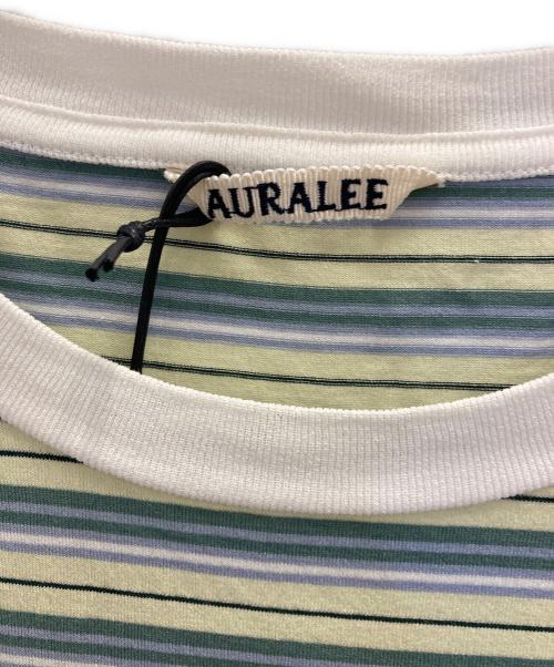 AURALEE（オーラリー）AURALEE (オーラリー) HARD TWIST COTTON BORDER TEE グリーン サイズ:4の古着・服飾アイテム