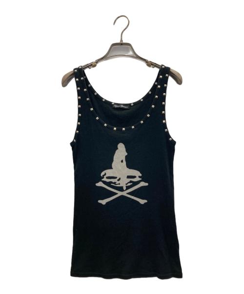 Hysteric Glamour（ヒステリックグラマー）Hysteric Glamour (ヒステリックグラマー) スタッズスカルプリントカットソー ブラック サイズ:FREEの古着・服飾アイテム
