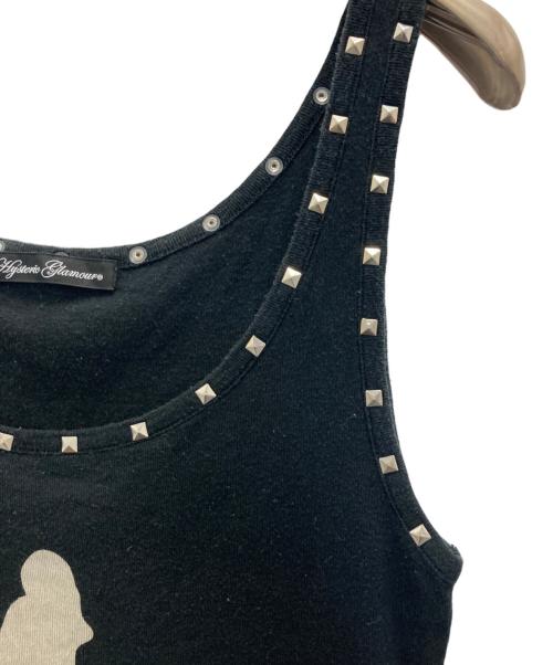Hysteric Glamour（ヒステリックグラマー）Hysteric Glamour (ヒステリックグラマー) スタッズスカルプリントカットソー ブラック サイズ:FREEの古着・服飾アイテム