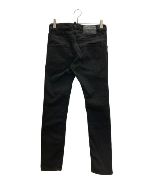 DSQUARED2（ディースクエアード）DSQUARED2 (ディースクエアード) STRETCH BULL GARMENT DYED SKATER JEAN ブラック サイズ:42の古着・服飾アイテム
