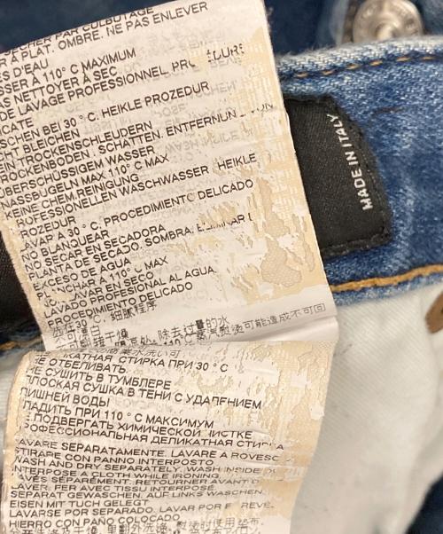 DSQUARED2（ディースクエアード）DSQUARED2 (ディースクエアード) SKATER PINK PAINT JEAN インディゴ サイズ:Ｌの古着・服飾アイテム