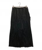INSCRIREアンスクリア）の古着「Cupra Washer Maxi Skirt」｜ブラック