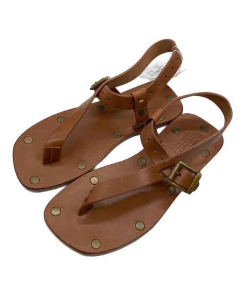 Maison Margiela（メゾンマルジェラ）Maison Margiela (メゾンマルジェラ) レザーストラップサンダル ブラウン サイズ:23.5cmの古着・服飾アイテム