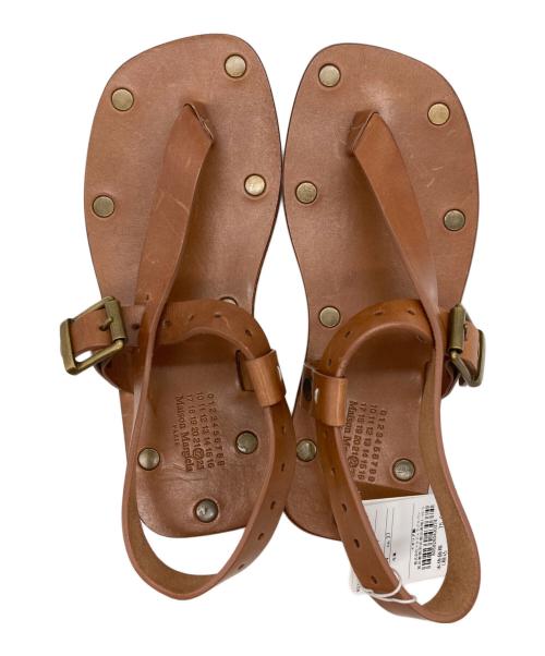 Maison Margiela（メゾンマルジェラ）Maison Margiela (メゾンマルジェラ) レザーストラップサンダル ブラウン サイズ:23.5cmの古着・服飾アイテム
