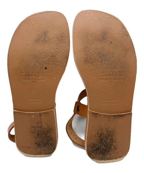 Maison Margiela（メゾンマルジェラ）Maison Margiela (メゾンマルジェラ) レザーストラップサンダル ブラウン サイズ:23.5cmの古着・服飾アイテム