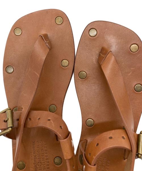 Maison Margiela（メゾンマルジェラ）Maison Margiela (メゾンマルジェラ) レザーストラップサンダル ブラウン サイズ:23.5cmの古着・服飾アイテム