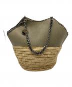 STELLA McCARTNEYステラマッカートニー）の古着「ファラベラ ラフィアミディアムトート」｜ベージュ