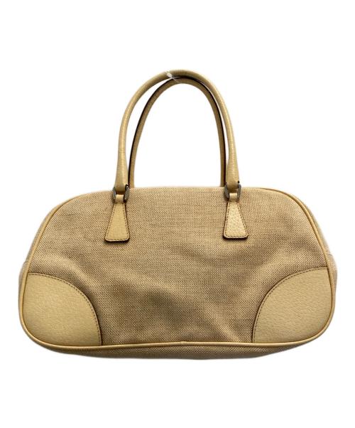 PRADA（プラダ）PRADA (プラダ) 横長トートバッグ ベージュの古着・服飾アイテム