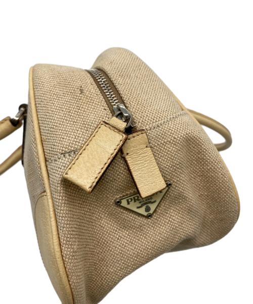 PRADA（プラダ）PRADA (プラダ) 横長トートバッグ ベージュの古着・服飾アイテム