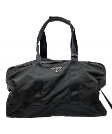 中古・古着通販】PRADA (プラダ) ナイロンドラムバッグ ブラック