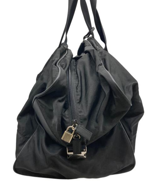 PRADA（プラダ）PRADA (プラダ) ナイロンドラムバッグ ブラックの古着・服飾アイテム