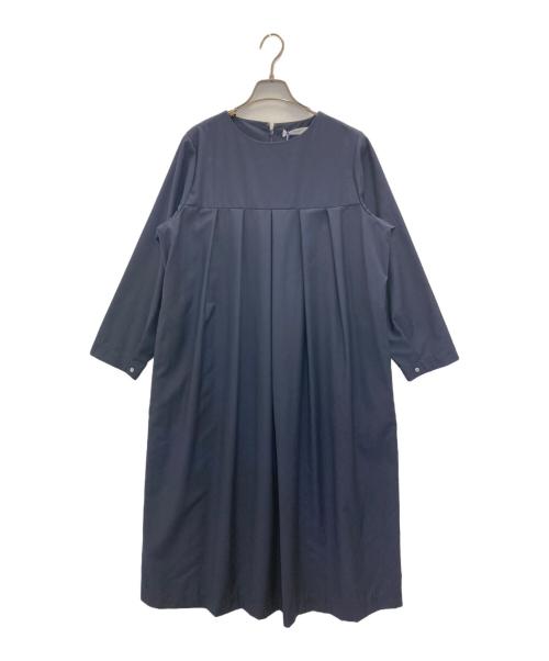 kelen（ケレン）kelen (ケレン) HILA ロング ワンピース タックデザイン 長袖OP ネイビー サイズ:Ⅿ 未使用品の古着・服飾アイテム
