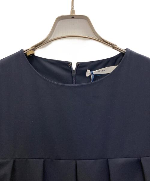 kelen（ケレン）kelen (ケレン) HILA ロング ワンピース タックデザイン 長袖OP ネイビー サイズ:Ⅿ 未使用品の古着・服飾アイテム